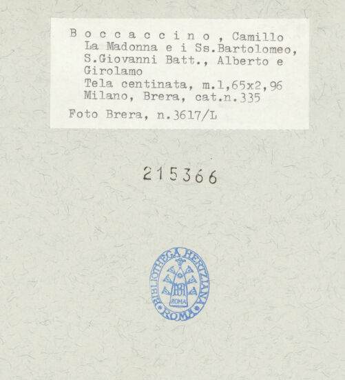 Rückseite von  [http://creativecommons.org/publicdomain/mark/1.0/] ... - , bh215366_recto. Foto.