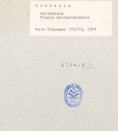 Rückseite von Claussen, Peter Cornelius [https://www.deutsche-digitale-bibliothek.de/content/lizenzen/rv-fz/] CattedraleNordfassade - Westseite des nördlichen Querhausarms, Nordflanke und Tambour von Nordwesten, bh219416_recto. Foto: Claussen, Peter Cornelius.