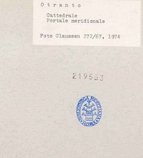 Rückseite von Claussen, Peter Cornelius [https://www.deutsche-digitale-bibliothek.de/content/lizenzen/rv-fz/] CattedraleSüdfassade - Portal, bh219553_recto. Foto: Claussen, Peter Cornelius.