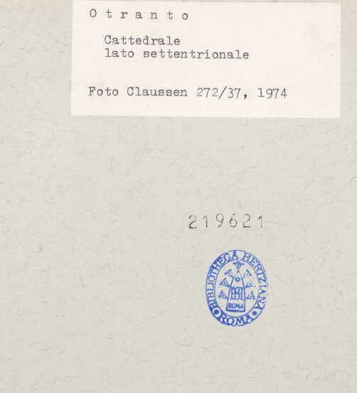 Rückseite von Claussen, Peter Cornelius [https://www.deutsche-digitale-bibliothek.de/content/lizenzen/rv-fz/] CattedraleNordfassade - Schrägansicht von Nordosten, bh219621_recto. Foto: Claussen, Peter Cornelius.