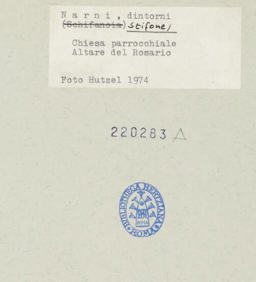 Rückseite von Getty Research Institute? [https://www.deutsche-digitale-bibliothek.de/content/lizenzen/rv-fz/] Rosenkranzmadonna - , bh220283_recto. Foto: Hutzel, Max.