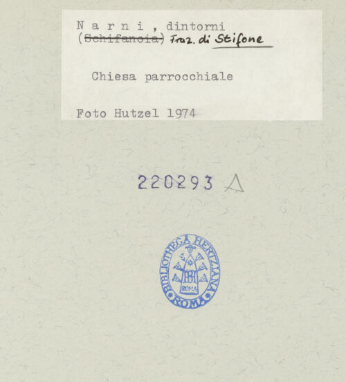 Rückseite von Getty Research Institute? [https://www.deutsche-digitale-bibliothek.de/content/lizenzen/rv-fz/] Santa Marina - Fassade, von Südosten, bh220293_recto. Foto: Hutzel, Max.