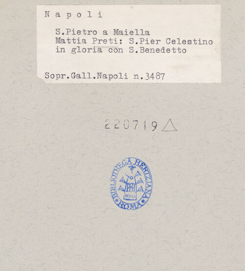 Rückseite von Sopr. BAS NA [https://www.deutsche-digitale-bibliothek.de/content/lizenzen/rv-ez/] Szenen aus dem Leben des heiligen Petrus CoelestinusHeiliger Petrus Coelestinus wird zum Himmel emporgehoben - Gesamtansicht, bh220719_recto. Foto.