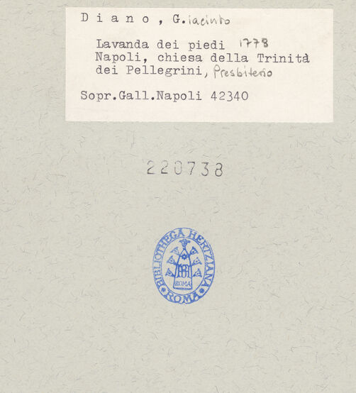 Rückseite von Sopr. BAS NA [https://www.deutsche-digitale-bibliothek.de/content/lizenzen/rv-ez/] Jesus wäscht die Füße der Apostel - Gesamtansicht, bh220738_recto. Foto.