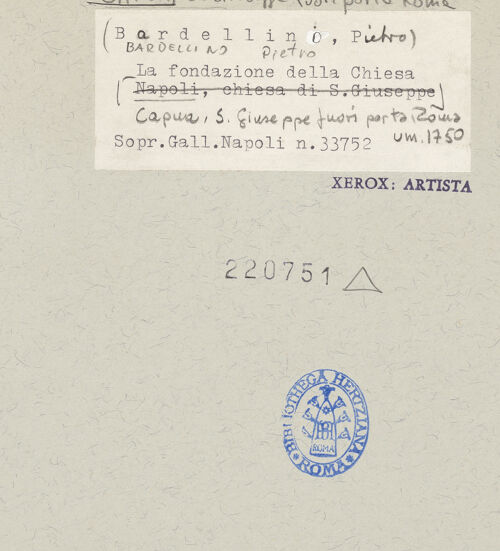 Rückseite von Sopr. BAS NA [https://www.deutsche-digitale-bibliothek.de/content/lizenzen/rv-ez/] Der Schlüsselübergabe - Gesamtansicht, bh220751_recto. Foto.