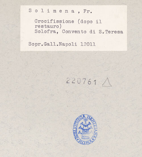 Rückseite von Sopr. BAS NA [https://www.deutsche-digitale-bibliothek.de/content/lizenzen/rv-ez/] Kreuzigung - Gesamtansicht, bh220761_recto. Foto.