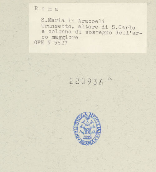 Rückseite von ICCD [https://www.deutsche-digitale-bibliothek.de/content/lizenzen/rv-ez/] Altar der Vermählung Mariae - Aufnahme ohne Altarblatt, bh220936_recto. Foto.