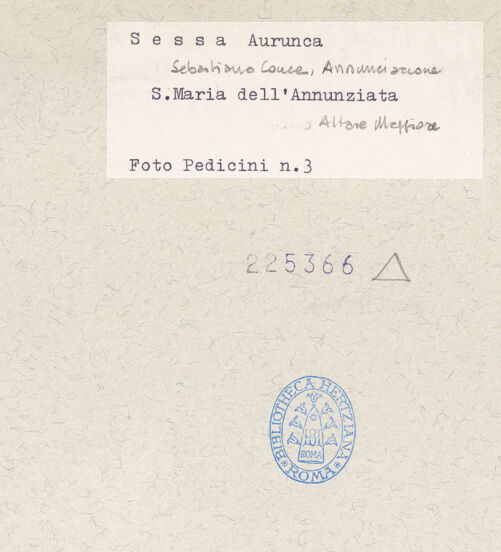 Rückseite von Pedicini, Luciano [https://www.deutsche-digitale-bibliothek.de/content/lizenzen/rv-ez/] Verkündigung - Detail: Maria, bh225366_recto. Foto: Pedicini, Luciano.