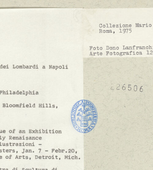 Rückseite von Bibliotheca Hertziana [https://www.deutsche-digitale-bibliothek.de/content/lizenzen/rv-ez/] Die Geschichte des Hospitals Santo Spirito und die Vita Sixtus' IV.41. Feld: Errichtung der Kirche Santa Maria della Pace - , bh226506_recto. Foto: Sciamanna, ?.