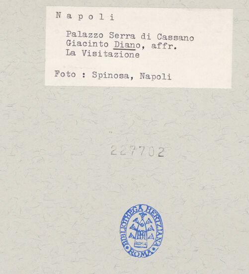 Rückseite von Spinosa, Napoli [https://www.deutsche-digitale-bibliothek.de/content/lizenzen/rv-ez/] Heimsuchung - Gesamtansicht, bh227702_recto. Foto.