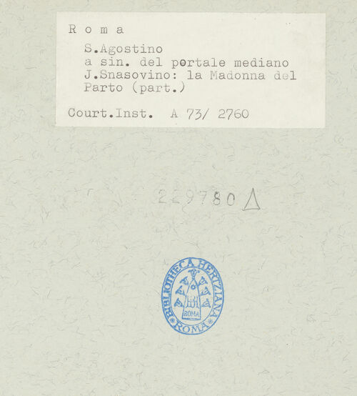 Rückseite von Courtauld Institute [https://www.deutsche-digitale-bibliothek.de/content/lizenzen/rv-ez/] Madonna del Parto - Detail: rechte Hand mit Buch, bh229780_recto. Foto.