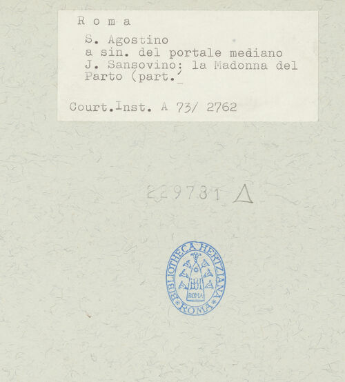 Rückseite von Courtauld Institute [https://www.deutsche-digitale-bibliothek.de/content/lizenzen/rv-ez/] Madonna del Parto - Detail: Faltenwurf am linken Knie, bh229781_recto. Foto.