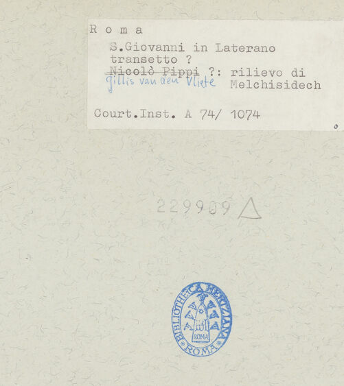 Rückseite von Courtauld Institute [https://www.deutsche-digitale-bibliothek.de/content/lizenzen/rv-ez/] Santa Maria in VallicellaRückfassade & Seitenfassaden - Fassade links des Oratoriums, Detail: Fenster, bh229989_recto. Foto.