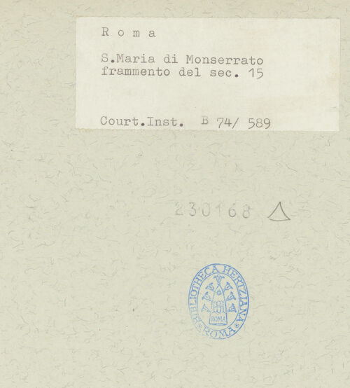 Rückseite von Courtauld Institute [https://rightsstatements.org/page/CNE/1.0/] Fragment, von einem Grabmal? - , bh230168_recto. Foto.