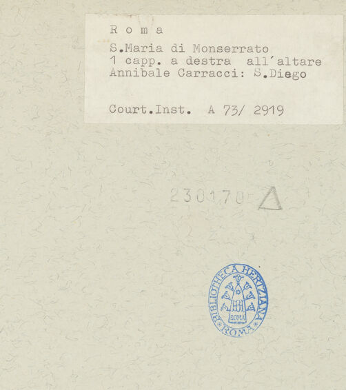 Rückseite von Courtauld Institute [https://rightsstatements.org/page/CNE/1.0/] San Diego di Alcala^B1 - Gesamtansicht, bh230170_recto. Foto.