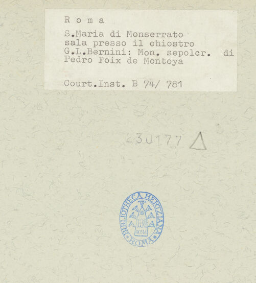 Rückseite von Courtauld Institute [https://www.deutsche-digitale-bibliothek.de/content/lizenzen/rv-ez/] Grabmal des Pedro Foix de Montoya - Gesamtansicht, bh230177_recto. Foto.