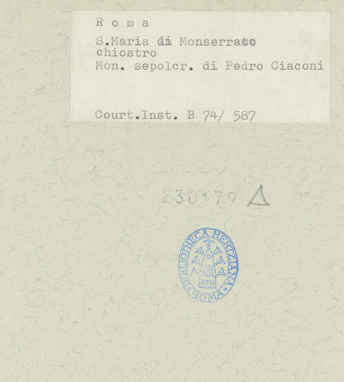 Rückseite von Courtauld Institute [https://www.deutsche-digitale-bibliothek.de/content/lizenzen/rv-ez/] Grabmal des Pedro Chacón - Gesamtansicht, bh230179_recto. Foto.