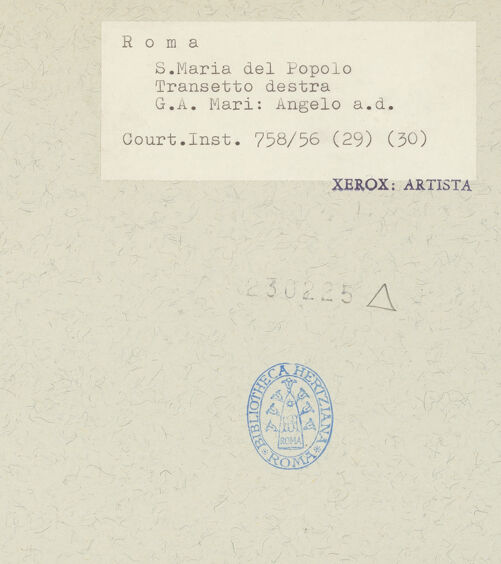 Rückseite von Courtauld Institute [https://www.deutsche-digitale-bibliothek.de/content/lizenzen/rv-ez/] HeimsuchungsaltarRahmenhaltender Engel rechts - , bh230225_recto. Foto.