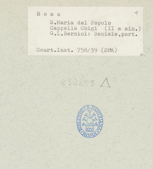 Rückseite von Courtauld Institute [https://www.deutsche-digitale-bibliothek.de/content/lizenzen/rv-ez/] Daniel - Detail: Löwe, bh230295_recto. Foto.