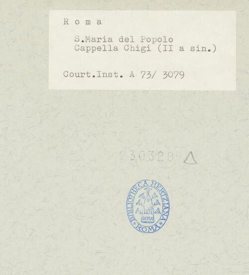 Rückseite von Courtauld Institute [https://www.deutsche-digitale-bibliothek.de/content/lizenzen/rv-ez/] Fries mit Girlanden - Fruchtghirlande mit Chigi-Emblem, bh230320_recto. Foto.