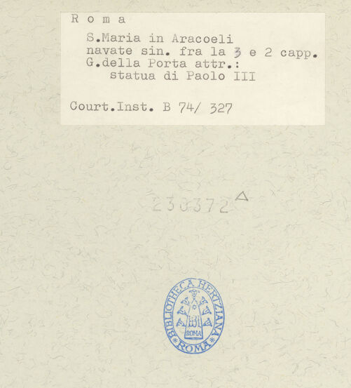 Rückseite von Courtauld Institute [https://www.deutsche-digitale-bibliothek.de/content/lizenzen/rv-ez/] Papst Paul III. - Ansicht von links, bh230372_recto. Foto.