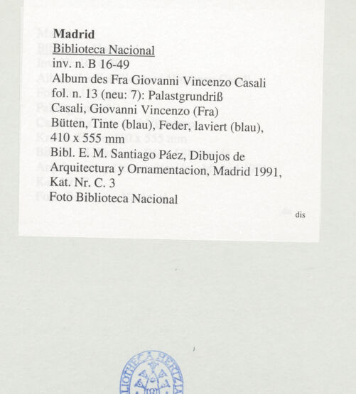 Rückseite von Getty Research Institute [https://www.deutsche-digitale-bibliothek.de/content/lizenzen/rv-ez/] Santa Maria - Fassade und rechte Seitenfassade, bh231995_recto. Foto: Hutzel, Max.