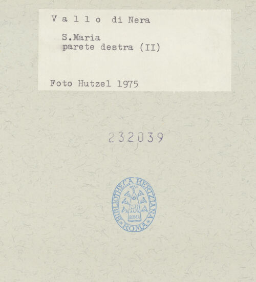 Rückseite von Getty Research Institute [https://www.deutsche-digitale-bibliothek.de/content/lizenzen/rv-ez/] Santa Maria - Inneres, rechte (südliche) Langhauswand, mittlerer Abschnitt, bh232039_recto. Foto: Hutzel, Max.