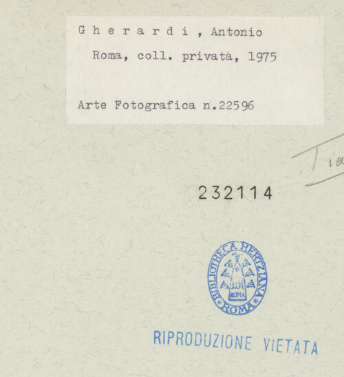 Rückseite von Bibliotheca Hertziana [http://creativecommons.org/publicdomain/mark/1.0/] Heiliger Hieronymus - , bh232114_recto. Foto.