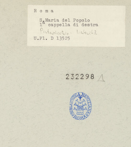 Rückseite von Bibliotheca Hertziana [https://www.deutsche-digitale-bibliothek.de/content/lizenzen/rv-fz/] Geburt Christi mit dem heiligen Hieronymus - Gesamtansicht, bh232298_recto. Foto.