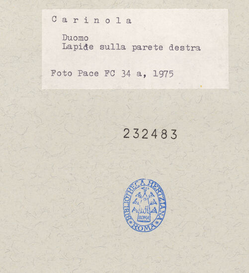 Rückseite von Pace, Valentino [https://www.deutsche-digitale-bibliothek.de/content/lizenzen/rv-ez/] Denkmal des Besuchs des Papsts Benedikt XIII (1729) - Detail, bh232483_recto. Foto: Pace, Valentino.