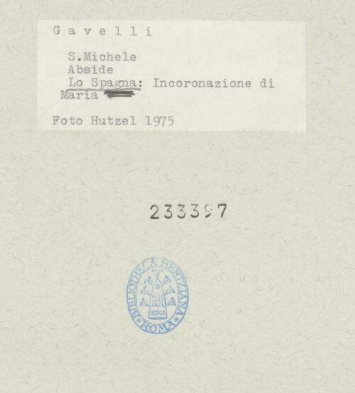 Rückseite von Getty Research Institute [https://www.deutsche-digitale-bibliothek.de/content/lizenzen/rv-ez/] Marienkrönung, Darstellungen des Erzengels Michael und HeiligeMarienkrönung, Evangelisten und Kirchenväter - Zentraler Abschnitt, Detail der Marienkrönung durch Christus, bh233397_recto. Foto: Hutzel, Max.