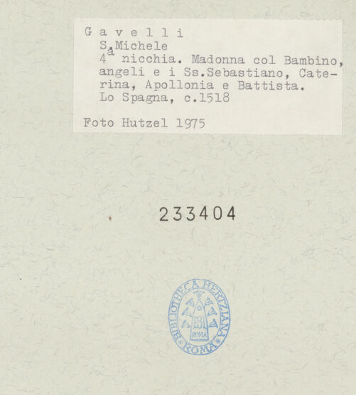 Rückseite von Getty Research Institute [https://www.deutsche-digitale-bibliothek.de/content/lizenzen/rv-ez/] Madonna in Cherubsmandorla mit den heilgen Sebastian, Katharina von Alexandrien, Apollonia und Johannes dem Täufer - Gesamtansicht, bh233404_recto. Foto: Hutzel, Max.