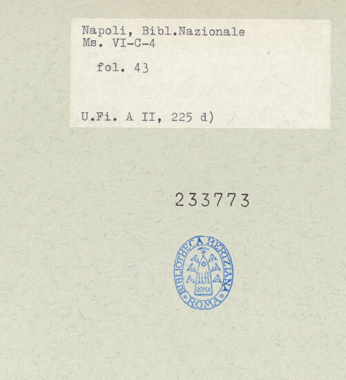 Rückseite von bh233773_recto