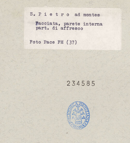 Rückseite von Pace, Valentino [https://www.deutsche-digitale-bibliothek.de/content/lizenzen/rv-ez/] WanddekorationJüngstes Gericht (?) - Linke Seite, unteres Register: die Seligen, Detail, bh234585_recto. Foto: Pace, Valentino.