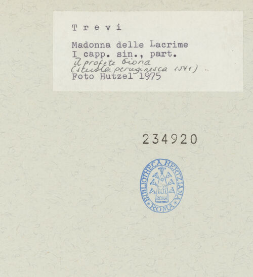 Rückseite von Getty Research Institute [https://www.deutsche-digitale-bibliothek.de/content/lizenzen/rv-ez/] Kapellendekoration mit Auferstehung Christi, Sibyllen und Personen des Alten TestamentsJonas entsteigt dem Maul des Wals - Gesamtansicht, bh234920_recto. Foto: Hutzel, Max.