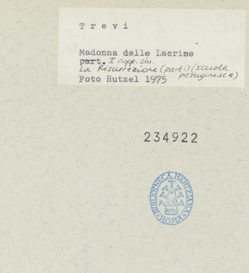 Rückseite von Getty Research Institute [https://www.deutsche-digitale-bibliothek.de/content/lizenzen/rv-ez/] Kapellendekoration mit Auferstehung Christi, Sibyllen und Personen des Alten TestamentsAuferstehung Christi - Gesamtansicht, bh234922_recto. Foto: Hutzel, Max.