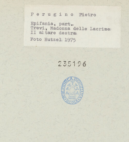 Rückseite von Getty Research Institute [https://www.deutsche-digitale-bibliothek.de/content/lizenzen/rv-ez/] Kapellendekoration mit Anbetung des Kindes und ApostelnAnbetung des Kindes - Figurengruppe links, Detail, bh235196_recto. Foto: Hutzel, Max.