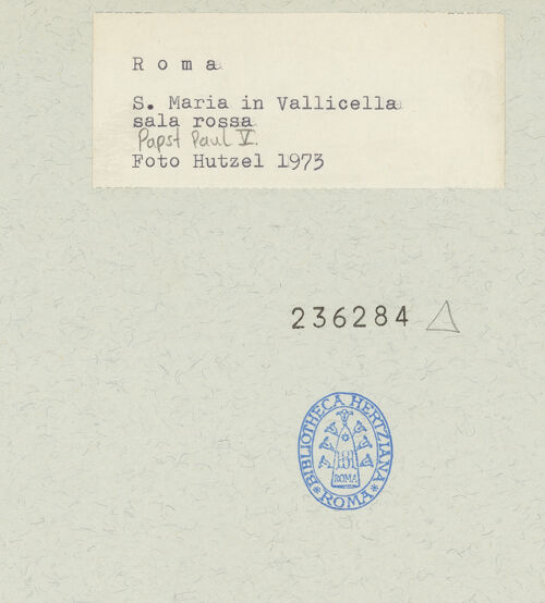 Rückseite von unbekannt [https://www.deutsche-digitale-bibliothek.de/content/lizenzen/rv-ez/] Zyklus von Porträts mit Päpsten, die dem Oratorium verbunden warenPapst Paul V. - , bh236284_recto. Foto: Hutzel, Max.
