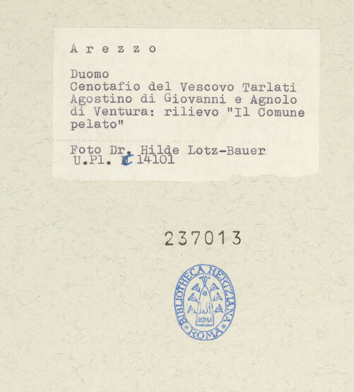 Rückseite von Bibliotheca Hertziana [https://www.deutsche-digitale-bibliothek.de/content/lizenzen/rv-fz/] Grabmal des Bischofs Guido Tarlati (gest. 1327)Allegorische Darstellungen der Gemeinde und Szenen aus dem Leben des Bischof Guido TarlatiDie Gemeinde wird geschröpft (Il comune pelato) - Gesamtansicht, bh237013_recto. Foto: Lotz-Bauer, Hilde.