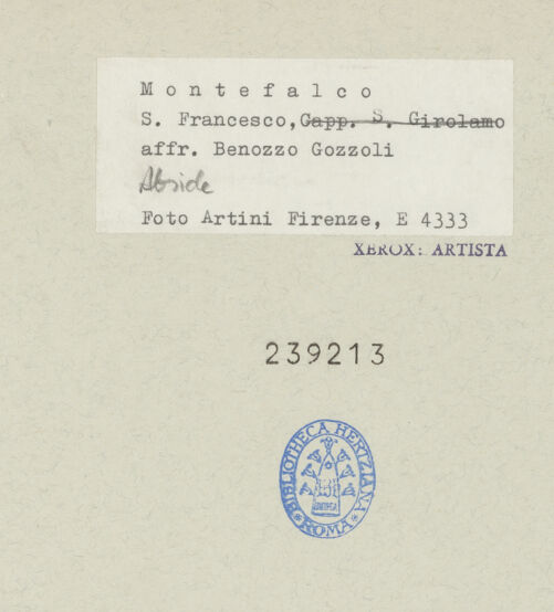 Rückseite von Artini, Luigi [https://www.deutsche-digitale-bibliothek.de/content/lizenzen/rv-ez/] Szenen aus dem Leben des heiligen Franz von Assisi und Heilige - Gesamtansicht, linke Seite, bh239213_recto. Foto.