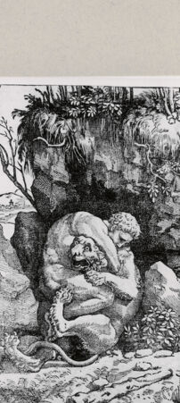 Rückseite von Bibliotheca Hertziana [http://creativecommons.org/publicdomain/mark/1.0/] Herkules und der Löwe - , bh240076. Foto.