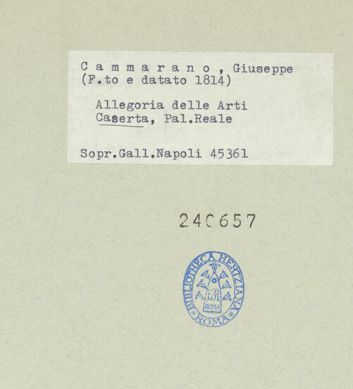 Rückseite von Sopr. BAS NA [https://www.deutsche-digitale-bibliothek.de/content/lizenzen/rv-ez/] Minerva preist die Geisteswissenschaften - Gesamtansicht, bh240657_recto. Foto.