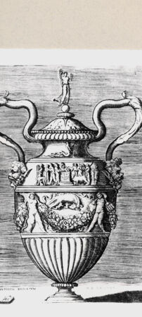 Rückseite von Bibliotheca Hertziana [http://creativecommons.org/publicdomain/mark/1.0/] Vase (aus der Serie von 14/21?Blatt) - , bh240959. Foto.