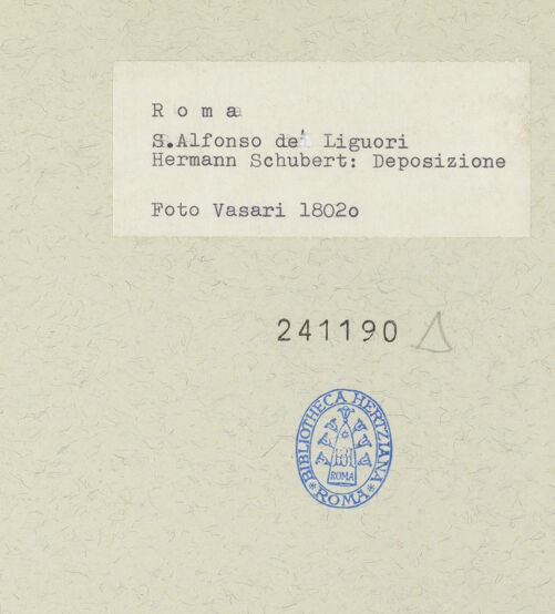 Rückseite von Vasari [https://www.deutsche-digitale-bibliothek.de/content/lizenzen/rv-ez/] Grablegung Christi - Gesamtansicht, bh241190_recto. Foto.