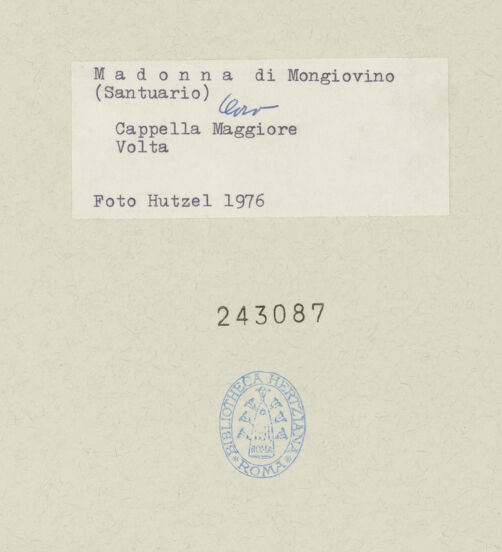 Rückseite von Getty Research Institute [https://www.deutsche-digitale-bibliothek.de/content/lizenzen/rv-ez/] Marienkrönung und Engelschar mit den Arma Christi, Propheten und Sibyllen in der Apsiskalotte - Ansicht der Marienkrönung, Zustand nach dilettantischer Restaurierung, bh243087_recto. Foto: Hutzel, Max.