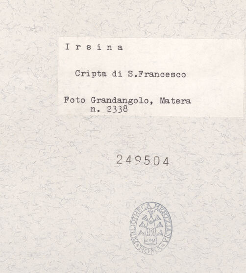 Rückseite von Grandangolo, Matera [https://www.deutsche-digitale-bibliothek.de/content/lizenzen/rv-ez/] Szenen aus dem Neuen Testament sowie HeiligendarstellungenMarienkrönung - Gesamtansicht, bh249504_recto. Foto.