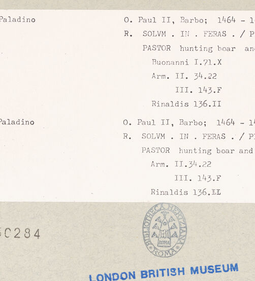 Rückseite von bh250284_bh250285_recto