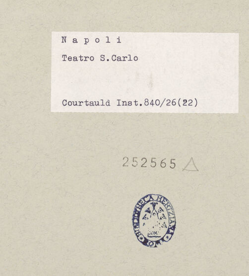 Rückseite von Courtauld Institute of Art [https://www.deutsche-digitale-bibliothek.de/content/lizenzen/rv-ez/] Orpheus spielt auf der Leier: Bäume und Felsen bewegen sich, die Tiere sind verzaubert - Gesamtansicht, bh252565_recto. Foto.