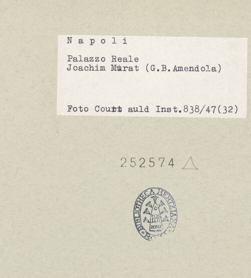 Rückseite von Courtauld Institute of Art [https://www.deutsche-digitale-bibliothek.de/content/lizenzen/rv-ez/] König Joachim Murat - Detail: Kopf, bh252574_recto. Foto.