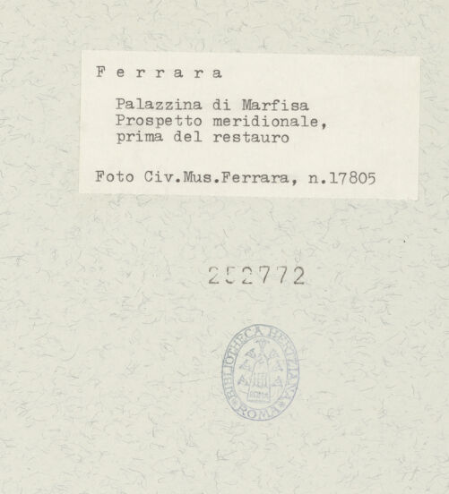 Rückseite von bh252772_recto